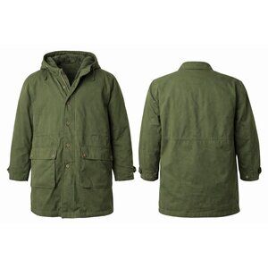 Vintage Military Style Cold Weather Parka Removable Liner 42x44 Olive Green WARM